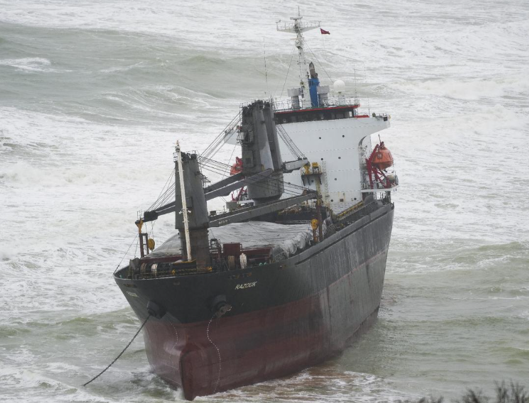 Comoros-Flagged Cargo Ship Grounded Off Bosphorus, Istanbul