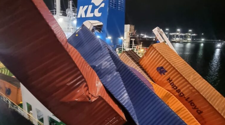 LNG Bunkering Suspended After Container Collapse at Port of Rotterdam