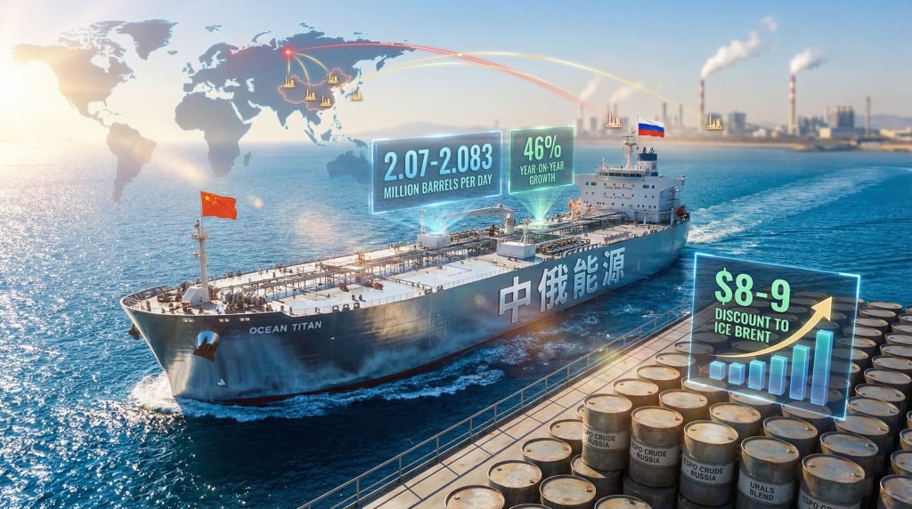China’s Russian Crude Oil Imports Surge to Record Levels in February amid India’s Cutbacks