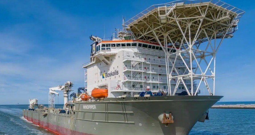 World’s Largest Subsea Rock Installation Vessel “Windpiper” Arrives in Rotterdam for Offshore Wind Projects