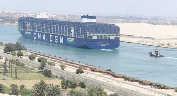 CMA CGM Mega Container Ship Transits Suez Canal, Signaling Gradual Recovery of Red Sea Shipping Routes