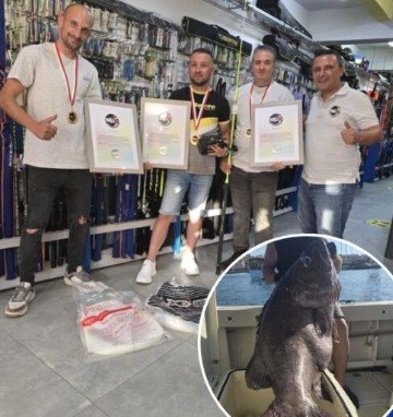 Fishermen Set Malta National Record with Massive 50.8kg Wreckfish Catch in Deep Sea Fishing Achievement
