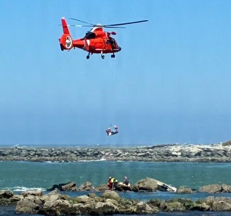 Coast Guard Rescues Two Boaters After Vessel Takes on Water Near Coquille River Jetty in Oregon