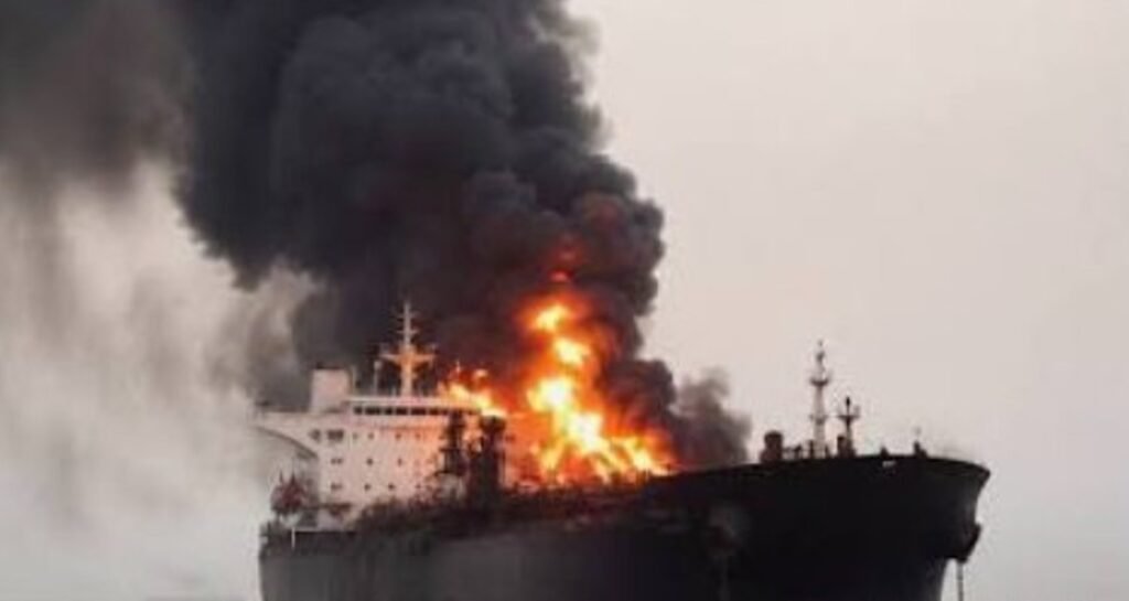 Four Projectiles Strike Two Vessels Near Strait of Hormuz, Raising Maritime Security Concerns