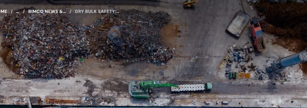 BIMCO dry bulk shipping safety risks involving scrap metal fires, cargo fumigation and ship crew safety.