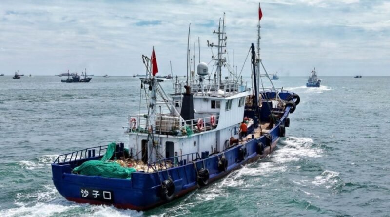 China and South Korea coast guard vessels conduct a joint maritime patrol against illegal fishing