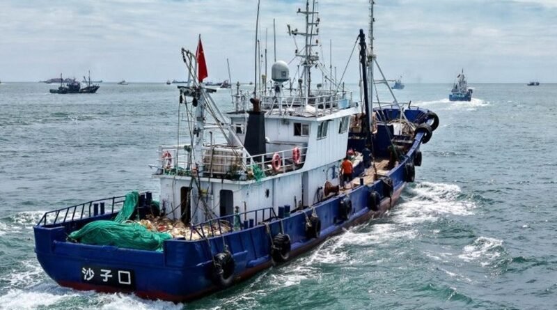 China and South Korea coast guard vessels conduct a joint maritime patrol against illegal fishing