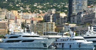 Monaco yachting industry and luxury superyachts in Monaco harbour