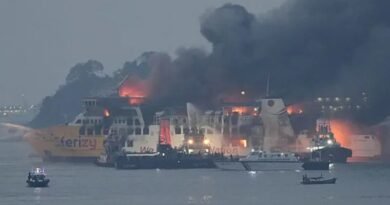 KMP Batumandi ferry fire near Merak Port, Indonesia