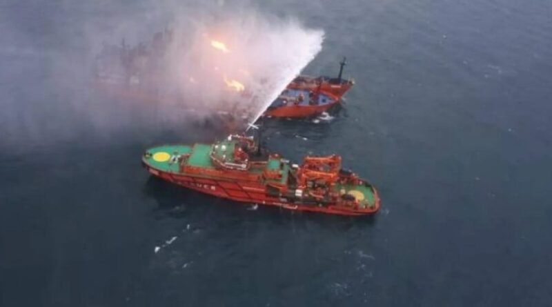 Cargo ships anchored in the Black Sea near Türkiye amid maritime security concerns