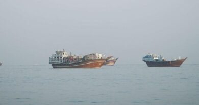 Oil tankers navigating the Strait of Hormuz amid maritime security threats and reported naval mines